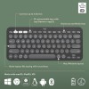 Logitech Pebble Keys 2 K380s, Multi-Device Bluetooth Wireless Keyboard with Customisable Shortcuts - Tonal Black