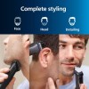 PHILIPS MG3724/30, Multigroomer, Self sharpening Blades Trimmer 60 min Runtime 7 Length Settings (Black)