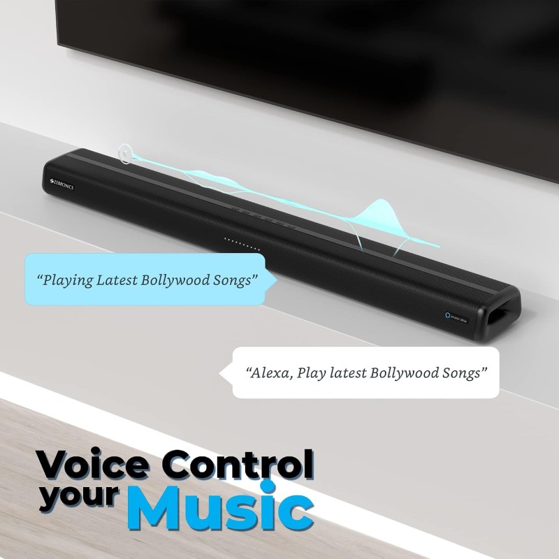 Zebronics ZEB-Jukebar 3820A PRO with Alexa built-in, English/Hindi, BT, Powerful Soundbar 80W RMS, smart App control