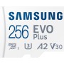 SAMSUNG EVO Plus 256GB Micro w/SD Adaptor SDXC, Up-to 160MB/s, Expanded Storage Memory Card