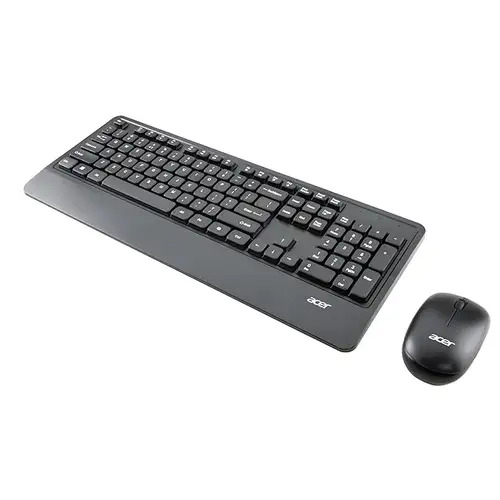 Acer PalmEase Wireless Keyboard & Mouse Combo with Palm Rest | 2.4GHz, 1600 DPI, Co-Pilot Key, Rupee ₹ Symbol Black