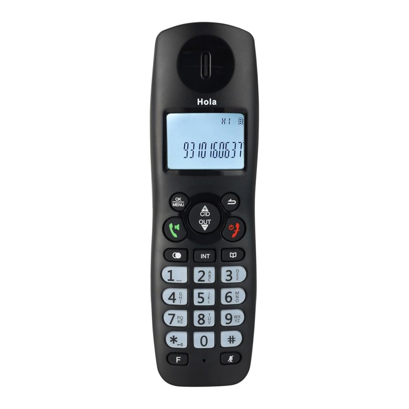 Hola Tc 700 Cordless 2.4Ghz Landline Phone with Caller Id Display Black Hola! TC 700