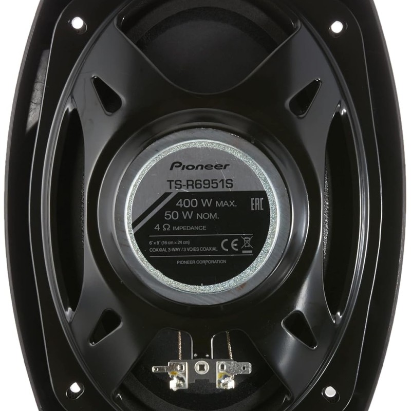 Pioneer TS-R6951S 3-Way Coaxial Car Speakers | 6x9 Inch High Power Audio System | Deep Bass & Clear Sound | Multi-Layer Mica Matrix Cone Black