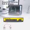 8 Port PoE Switch with 2 Up Link Ports, VLAN up to 250m | Switch Capacity up to 5.6Gbps | 802.3at POE