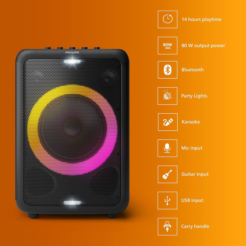 PHILIPS 3206 80 W Bluetooth Home Audio Speaker (Black, Mono Channel)