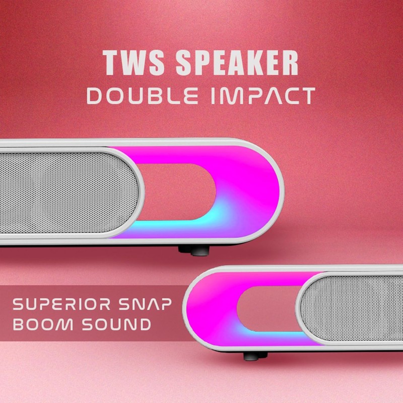 Boom X Pro 16W Party Speaker with Upto 8Hr Music, Clear Sound, Multi-Compatibility - Just White