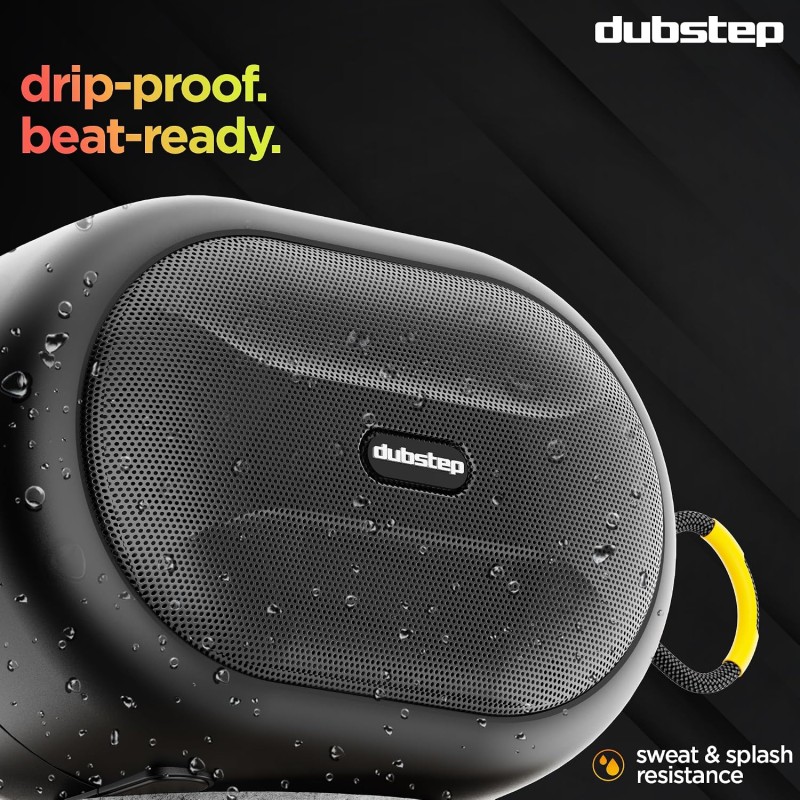 Dubstep Pop 1210 Portable Bluetooth Speaker | 12W Loud Sound, Deep Bass with XBASS, 16 Hrs Playtime (Black)