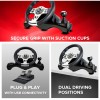 Ant Esports GW190 Race Steering Wheel, Universal USB I 270 Degree rotation with 2 Large Pedals and Shifter Compatible Black Silver