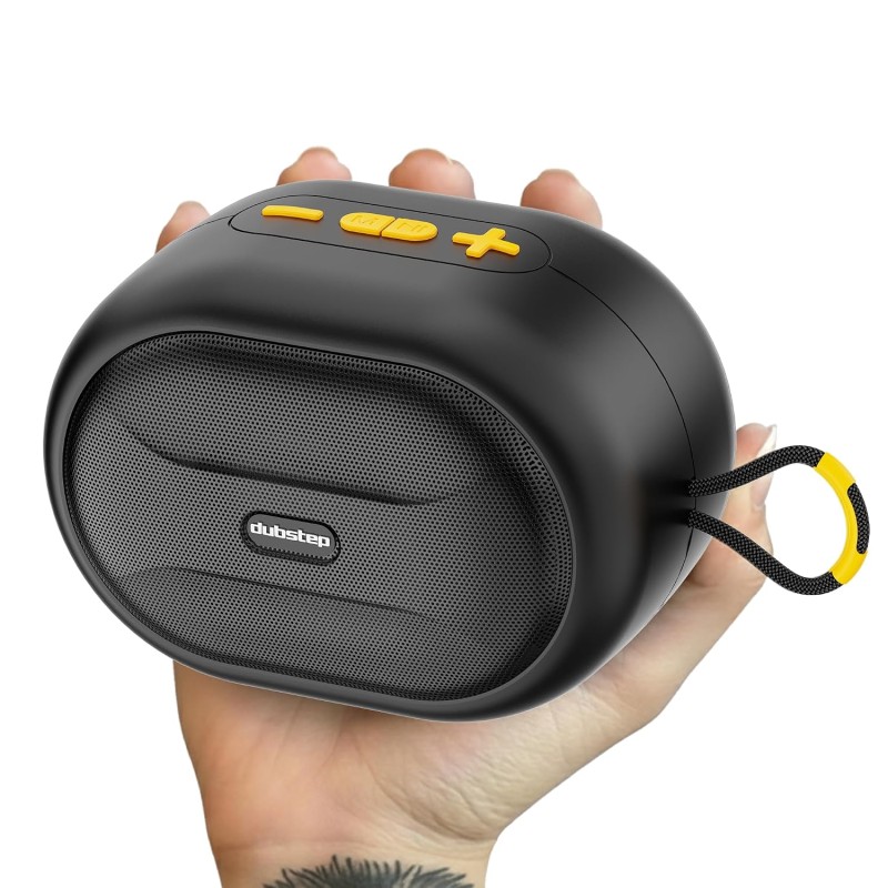 Dubstep Pop 1210 Portable Bluetooth Speaker | 12W Loud Sound, Deep Bass with XBASS, 16 Hrs Playtime (Black)