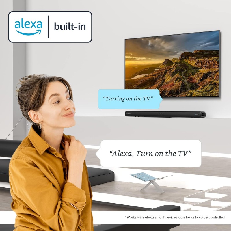 Zebronics ZEB-Jukebar 3820A PRO with Alexa built-in, English/Hindi, BT, Powerful Soundbar 80W RMS, smart App control