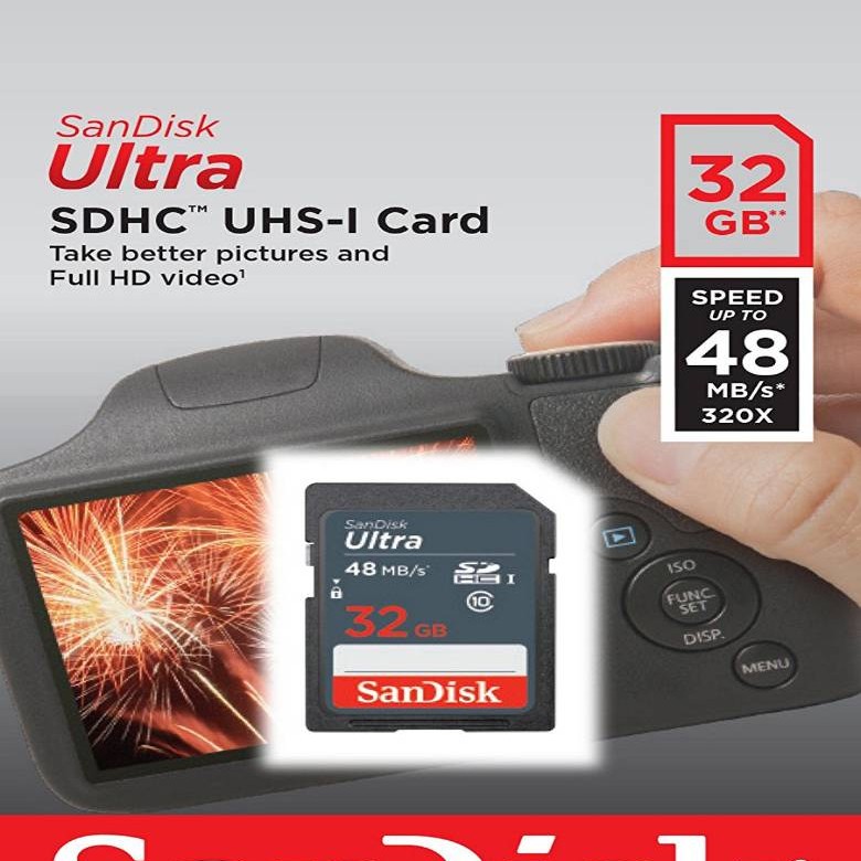 Sandisk 32GB SD Class 10 SDHC 48MB/s Flash Memory Card (sdsdunb-032g-gn3in)