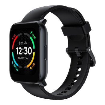 Realme Black Strap TechLife Watch S100 1.69 HD Display with Temperature Sensor Smartwatch