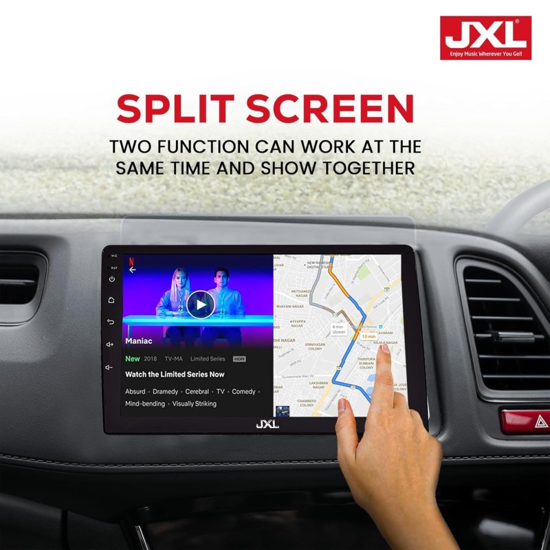 JXL 7 Inch Car Android Double Din Player 2GB/32GB Capacitive Touch Screen Quad Core Proceessor 1080P HD Screen