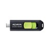ADATA UC300 Type-C 256GB USB Flash Drive Upto 100MB/s Pendrive Black/Green - ACHO-UC300