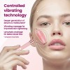 AGARO 4-In-1 Electric Rose Quartz Face Roller With Gua Sha, Jade Roller, Facial Roller Kit for Face, Eye, Neck, Anti-Aging Facial Massager for Anti-Wrinkles, Skin Firming and Lifting (Rose Gold)