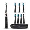 AGARO COSMIC MAX Sonic Electric tooth brush for adults with 5 modes, 7 brush heads, 1 Interdental head and rechargeable with 4 hours charge lasting up to 25 days (Black)