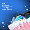 AGARO COSMIC MAX Sonic Electric tooth brush for adults with 5 modes, 7 brush heads, 1 Interdental head and rechargeable with 4 hours charge lasting up to 25 days (Black)