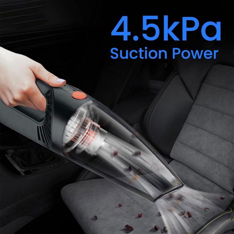 AGARO CV1079 Car Vacuum Cleaner, Portable, Handheld,12V DC /110W, 4.5KPA Power Socket