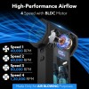 AGARO Electric Air Duster, Powerful 120000 RPM Cordless Mini Blower with 4-Speed Settings, Digital Display & 5200 mAh Battery AD1771