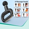 AGARO Icon Handheld Percussion Massage Gun, Brushless Motor, Rechargeable, Massage Machine, Body Massager, 6 Massage Heads, 3 Speed Settings, Deep Tissue Body Massage, Pain Relief, Carry Case