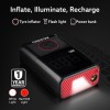 AGARO Regal New Portable Tyre Inflator for Cars & Bikes, 18L/min of Airflow, Upto 150 PSI, 4000 mAh (2 * 2000) Batteries