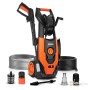 AGARO Royal High Pressure washer, 1800 Watts Motor, 140 Bars, 7L/Min Flow Rate, 5 Meters Outlet Hose, Upright Design Black and Orange