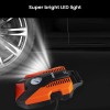 AGARO TI2147 Analog Tyre Inflator Pump, Portable, 12V DC, up to 150 PSI, LED Light,Carry Case, for Car, Bike,  (Orange)
