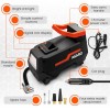 AGARO TI2157 Digital Portable Tyre Inflator/Pressure Gauge, 12V DC/230V AC for Home and Car, up to 150 PSI, LED Light, Digital Display, For Bike