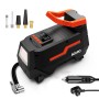 AGARO TI2157 Digital Portable Tyre Inflator/Pressure Gauge, 12V DC/230V AC for Home and Car, up to 150 PSI, LED Light, Digital Display, For Bike