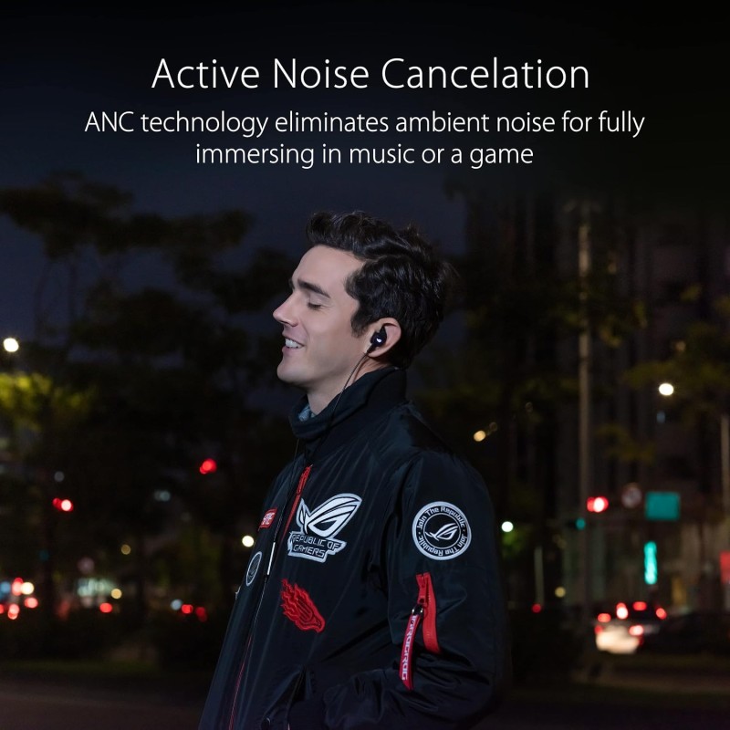 ASUS ROG Cetra II Gaming Headphone (with Microphone, ANC, USB-C, Aura Sync RGB Lighting, Lightweight, LSR Drivers