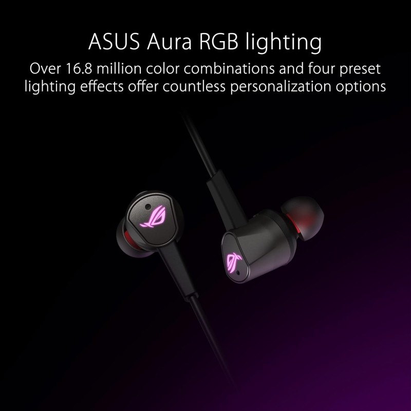 ASUS ROG Cetra II Gaming Headphone (with Microphone, ANC, USB-C, Aura Sync RGB Lighting, Lightweight, LSR Drivers