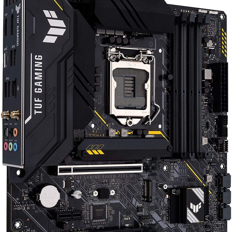 ASUS TUF Gaming B560M-PLUS WiFi LGA1200 (Intel11th/10th Gen) Micro ATX Gaming Motherboard (PCIe 4.0, 2X M.2 Slots,8+1 Power Stages, 2.5Gb LAN, WiFi 6, USB 3.2 Type-C, Thunderbolt 4 Support)