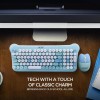 Acer CUTEO 2.4GHz Wireless Keyboard & Mouse Combo I Retro Style Round Keys I 98 Keys Integrated Multimedia Keys I 1200 DPI, High Precision