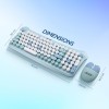 Acer CUTEO 2.4GHz Wireless Keyboard & Mouse Combo I Retro Style Round Keys I 98 Keys Integrated Multimedia Keys I 1200 DPI, High Precision