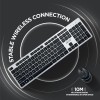 Acer Fusion Wireless Keyboard and Mouse Combo, Durable Stylish Design, 2.4GHz Nano Receiver, 10m Range, Indian Rupee Key (Black & Silver)