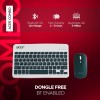 Acer Nano Pad Rechargeable Bluetooth Keyboard & Mouse Combo, 3 DPI Upto 1200 DPI, 78 Keys Anti Slip Back (Green)