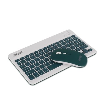 Acer Nano Pad Rechargeable Bluetooth Keyboard & Mouse Combo, 3 DPI Upto 1200 DPI, 78 Keys Anti Slip Back (Green)