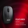 Acer PalmEase Wireless Keyboard & Mouse Combo with Palm Rest | 2.4GHz, 1600 DPI, Co-Pilot Key, Rupee ₹ Symbol Black