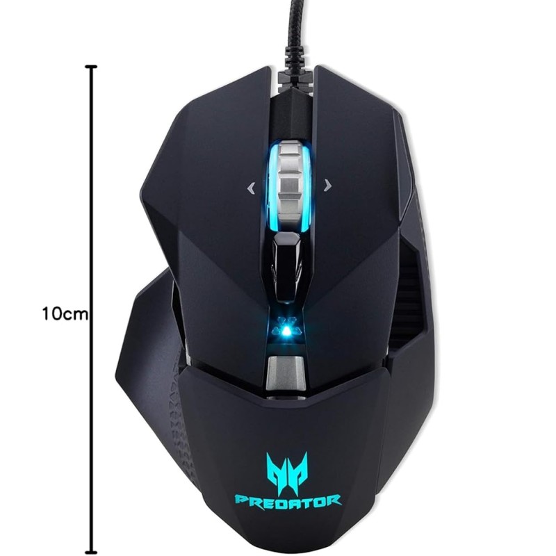 Acer Predator Cestus 510 RGB Gaming Mouse – Dual Omron Switches, Customizable, Macro Keys, On Board Memory and Programmable Buttons