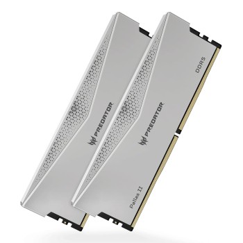 Acer Predator Pallas II DDR5 6000MHz 32GB (2X 16GB) CL30 Desktop Memory DDR5 XPM 3.0 Compliant AMD EXPO Memory Kit Silver BL.9BWWR.350