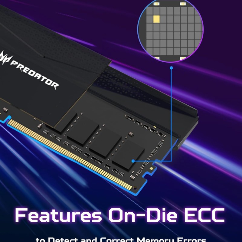 Acer Predator Pallas II DDR5 6000MHz 32GB (2X 16GB) CL30 डेस्कटॉप मेमोरी DDR5 सीरीज (पीसी 5-48000) Intel XPM 3.0 अनुरूप AMD एक्सपो मेमोरी किट ब्लैक BL.9BWR.433