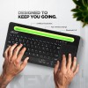 Acer SwiftConnect Multi-Device Wireless Rechargeable Keyboard with Cradle & Touchpad Works with Windows, Mac, Laptop, Desktop, Tablet, Smartphone, Notebook