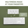 Acer Wireless Keyboard & Mouse Combo with Attractive Durable Design, 2.4GHz Nano Receiver (White/Grey)