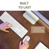 Acer Wireless Keyboard & Mouse Combo with Attractive Durable Design, 2.4GHz Nano Receiver (White/Grey)