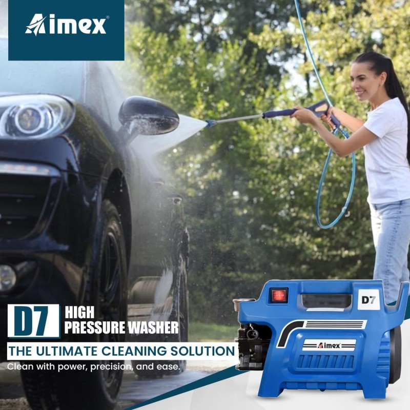 Aimex Electric D7 High Pressure Car Washer Machine, 2200W,150 Bar Pressure with Copper Winding for Cleaning