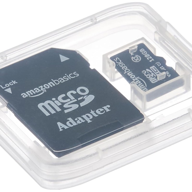 Amazon Basics 128 GB Micro SD Card with Adapter | Upto 120 MB/s | Class 10 | U1, C10, V10 Speed Classes