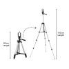 Amazon Basics 3110 Aluminium Lightweight Tripod with Mobile Phone Holder Mount & Carry Bag for All Smartphone, GoPro, Cameras (Silver)