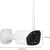 Amazon Basics 3MP wi-fi Bullet Camera 1296p Outdoor CCTV Security Smart Camera, AI Powered Motion Detection (White)