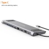 Amazon Basics Dock Station, 13-in-1 USB C HUB Docking Station, USB C Network Hub with HDMI VGA PD(3.0),  Windows Laptop