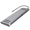Amazon Basics Dock Station, 13-in-1 USB C HUB Docking Station, USB C Network Hub with HDMI VGA PD(3.0),  Windows Laptop